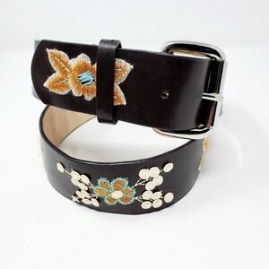Sonoma Life+Style Embroidered Sequin Leather Belt SALE